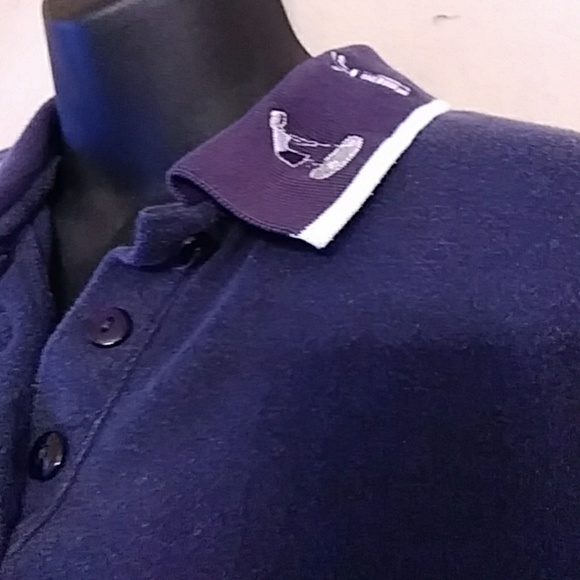 K.T. Golf navy blue knit polo shirt- sz PS - Picture 2 of 5